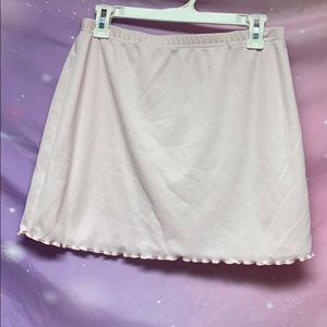 Cute pastel pink mini skirt